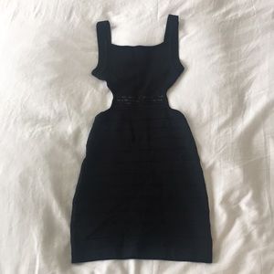 bebe small bandage style dress with stretch